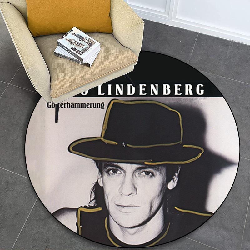 1 vnt. Udo Lindenberg apvalus spausdintas kilimas - namų dekoracija Kilimas svetainei, miegamajam, grindims, kompiuterio kėdės plotui