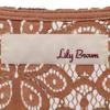 unused Lily Brown Floral lace Long sleeve one piece F Brown Women Used