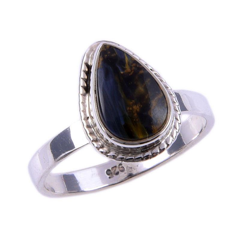 Natural Pietersite Gemstone Handmade 925 Solid Sterling Silver Ring Size 7 Y8k78