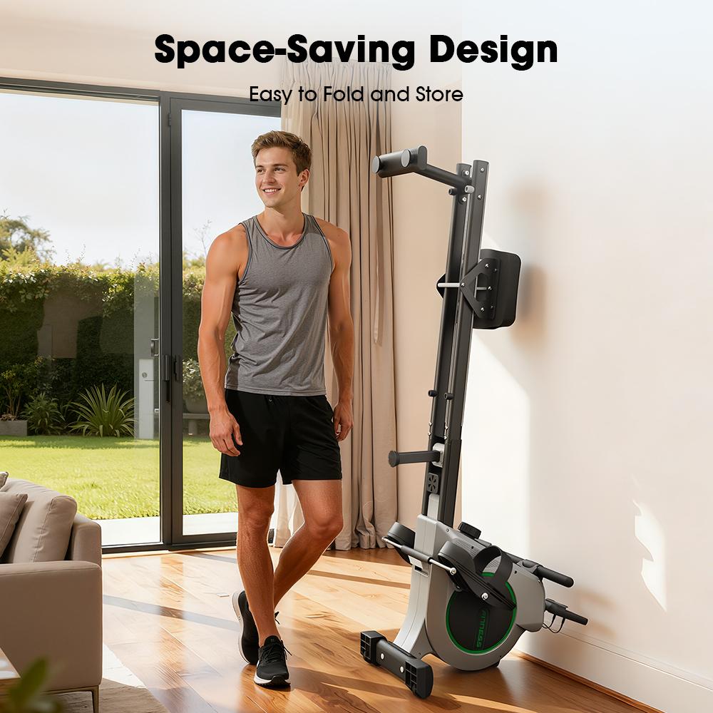 Rowing Machine,16-Level Resistance,With Digital Display,XL Soft Seat,Indoor Silent Rowing Machine Black QK530