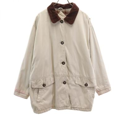 STJOHN’sBAY 90s Old Jacket 2X Ivory X Brown Oversized Corduroy Collar Men's Used