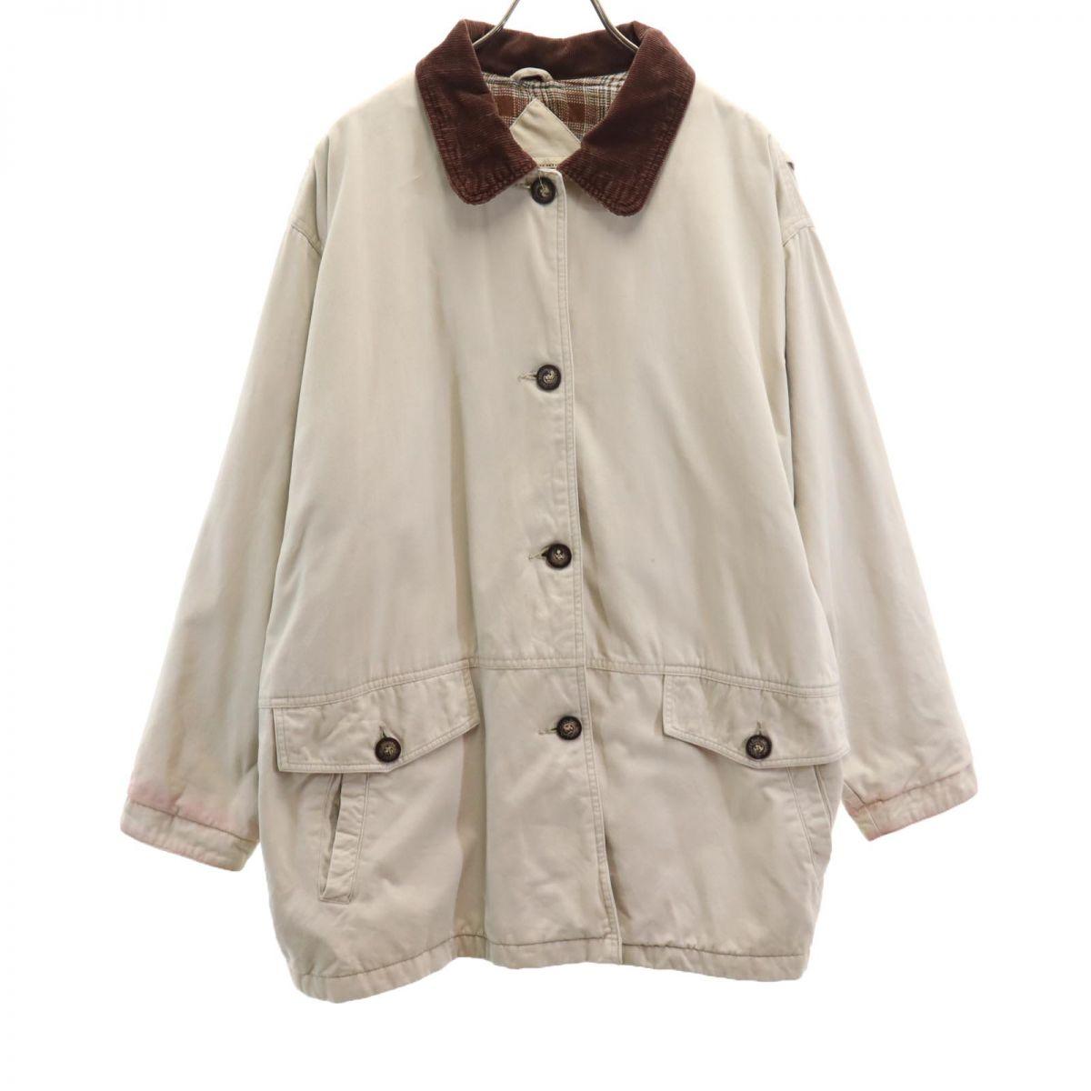 

STJOHN’sBAY 90s Old Jacket 2X Ivory x brown Oversized corduroy collar Men s Used
