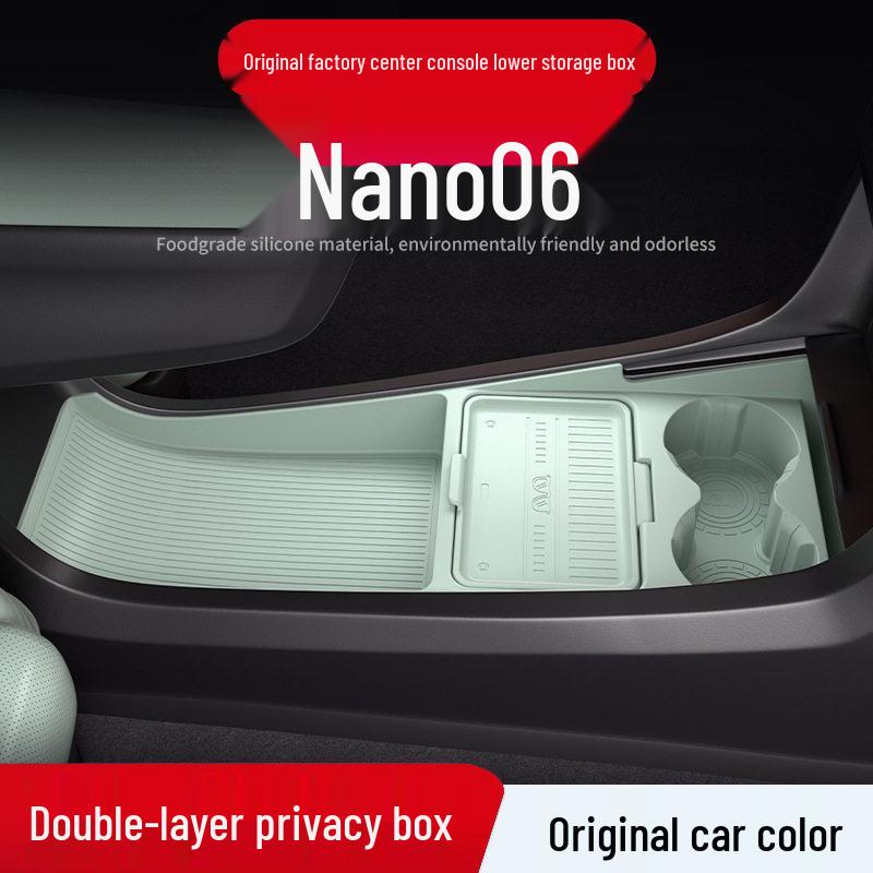 Compatible with Dongfeng 25: Nano 06 Center Console Storage Organizer & Glasses Holder