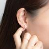 ESTELLE [Official] Women's Earrings, 10K Pink Gold with Cubic Zirconia, 0282-0144-0019-0000