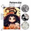Halloween Pearl Painting Art Full Pearl Handmade Diy Home Decorations Witch Pumpkin Black Cat Patterns for Wall Decor