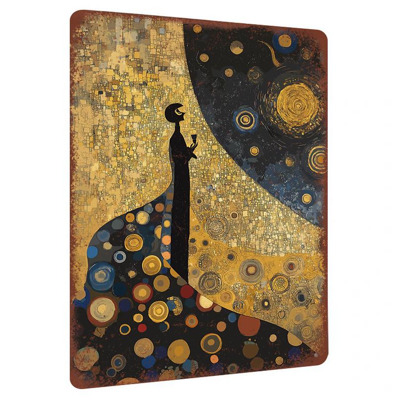 

Modern Abstract Art Metal Iron Painting Living RoomWall DecorCreative Home Hanging Mural 20x30cm（7.8x11.8inch）