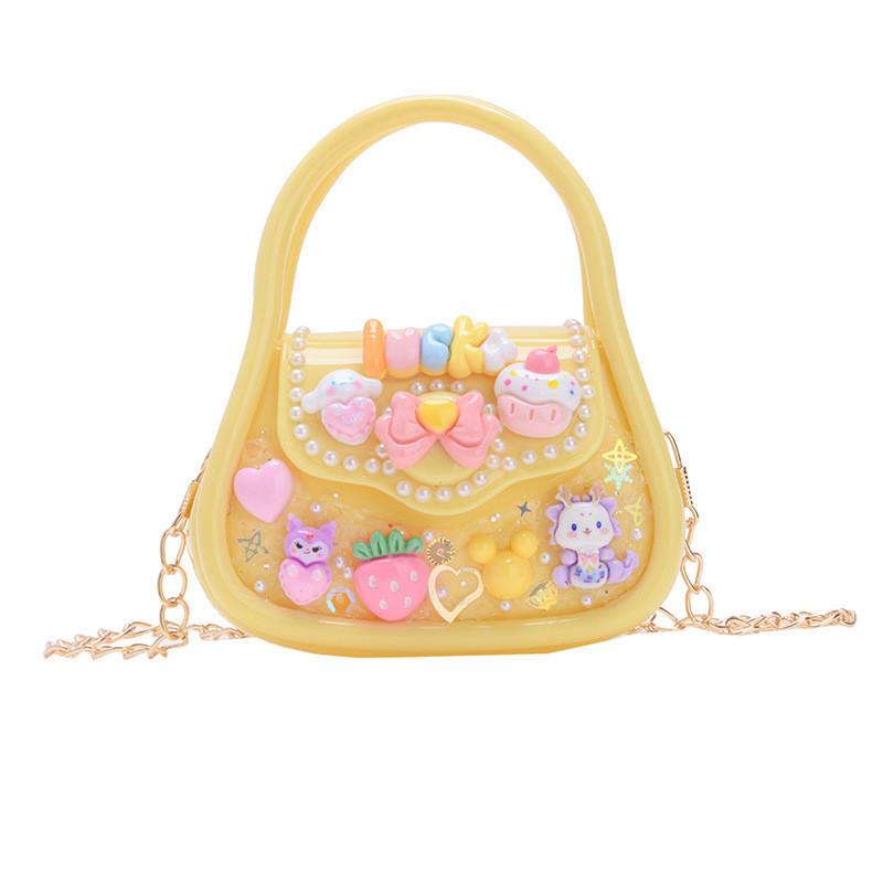Lightweight Silicone Kids Handbag Cute Cartoon Style With Chain Detail