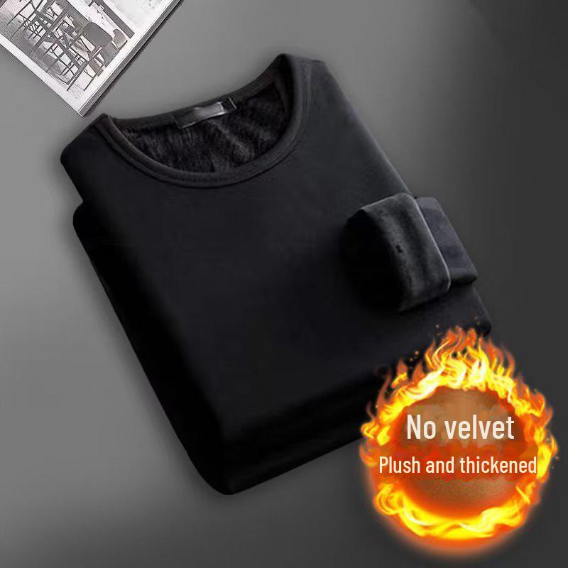 2024 Pánské Slim Fit Plus Sametové S Dlouhým Rukávem Zimní Pulovr Tričko