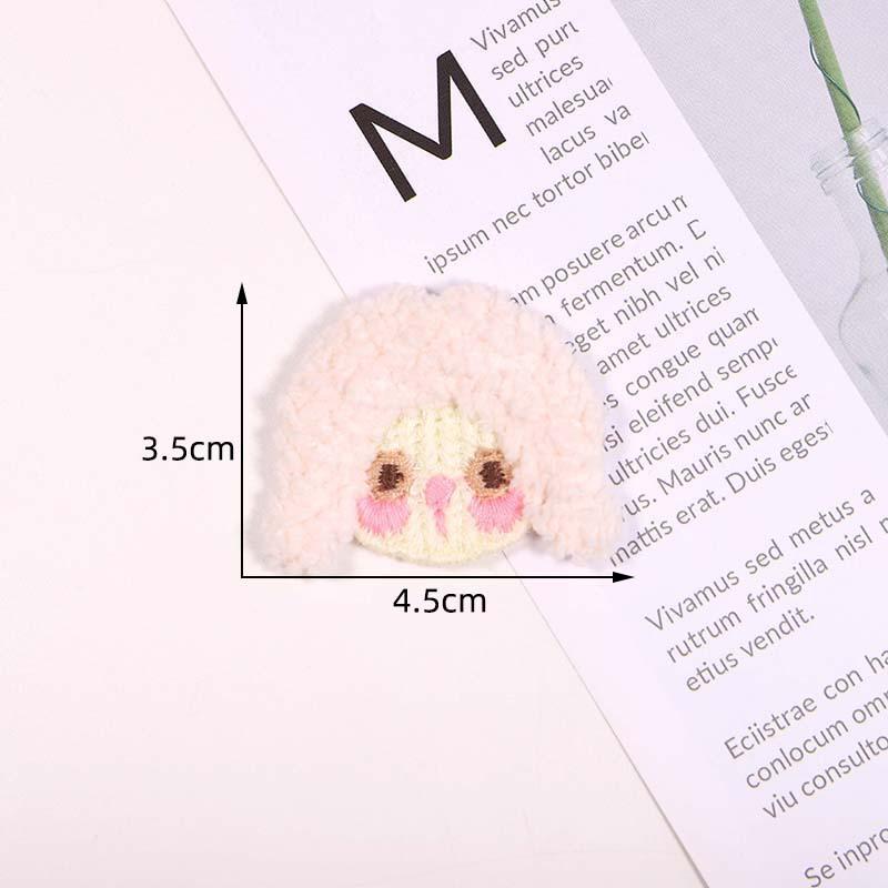 

10/20pcs DIY Embroidery Fabric Colorful Plush Girl Portrait Clothing Accessories Hair Accessories Decorative Eco Friendly Dyes 10pcs