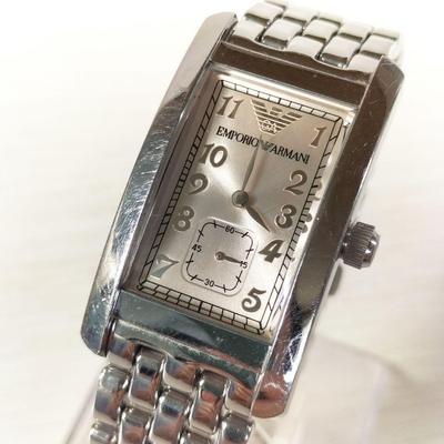Used Emporio ARMani Smoseco AR-0106 Rectangle Quartz Working Item