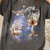 Retro Facehugger Moon Shirt, Vintage Celestial Alien Tee, Aesthetic Sci-Fi Horror Art, 90s Xenomorph Tshirt, Dark Cottagecore Monster Gift
