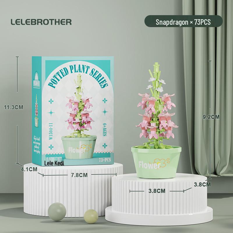 Compatible LEGO Flower Basket & Succulent Building Kit - Educational Toy & Valentine's Teacher Gift