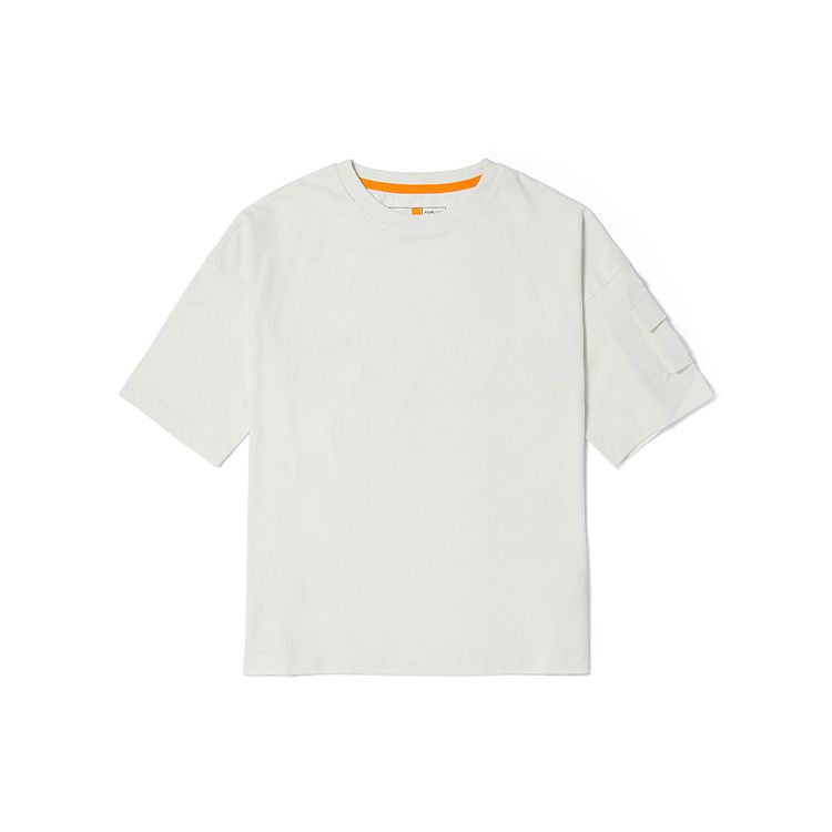 

Timberland Solid Label Повседневная свободная футболка с коротким рукавом и заниженной линией плеча женские топы винтажно-белые A42F2-CM9 M