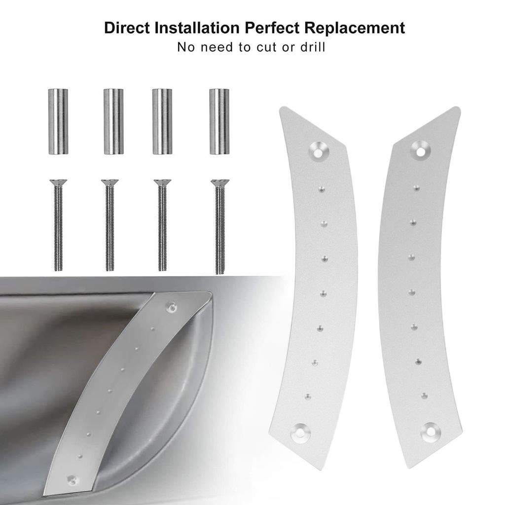 2pcs Door Panel Pull Handle Set Aluminium Alloy Labor Saving High Strength Rust Proof for Cars