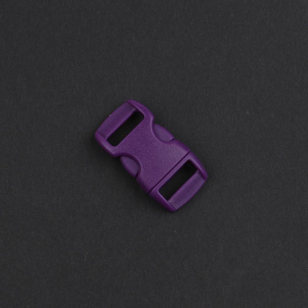 

10Pcs DIY Dog Collar 10mm 3/8 Bracele Paracord Outdoor Camp Side Release Buckle Webbing Strap фіолетовий