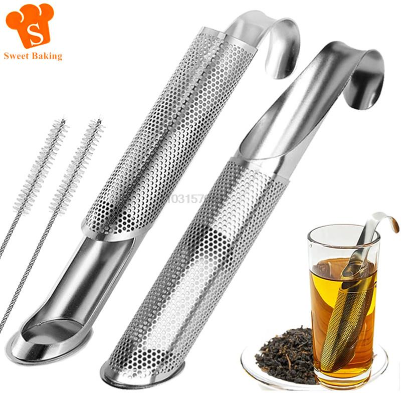 Tee-Ei aus Edelstahl, kreatives Rohrdesign, Metall-Teesieb für Tassen, ausgefallener Filter für Pu-Erh-Tee, Kräutertee-Werkzeuge, Zubehör