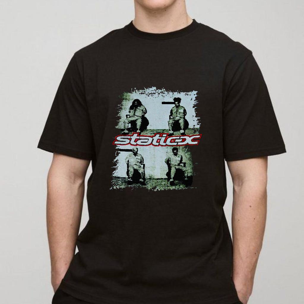 STATICX Band Fan TShirt Black Cotton Sizes S5XL