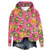 Women's Hooded Long Sleeve Christmas Printed Flannel Top Hooded Sweatshirt