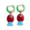 Starfish Charms Ear Buckle Lip Hoop Earrings Simple Enamel Fish Earrings  Party