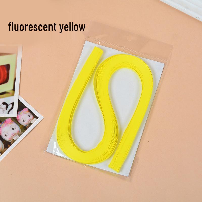 10mm Wide Monochromatic Quilling Strips - 120 Handcrafted Paper Strips, 53cm Long for Quilling Art