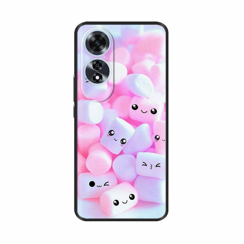For Oppo A60 4G Case Love Heart Butterfly Soft Silicone Painted Back Cover For Oppo A60 OppoA60 4G Phone Shell Housing Fundas