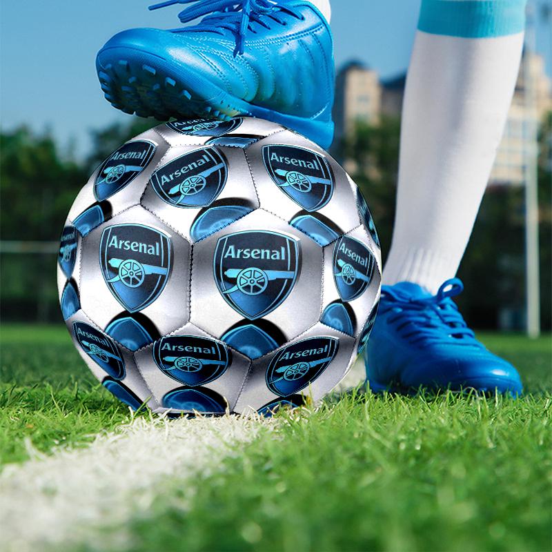 Football Team F.C Print Size 5 Soccer Ball, PU Wear Resistant Football for Match Training and Daily Practice, Birthday Gift for Soccer Fans