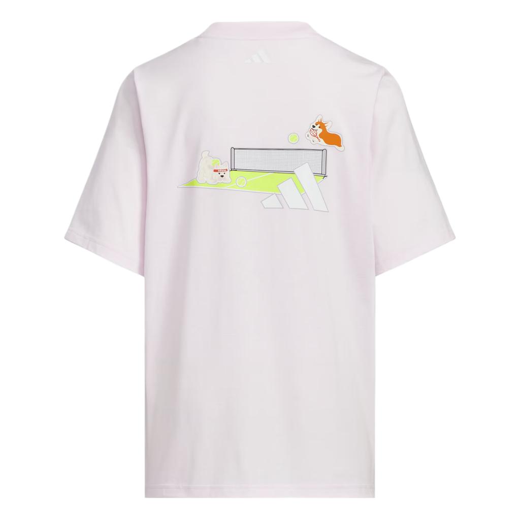 adidas Casual Sportswear SHORT SLEEVE TEE SET Pink Children Aged 3 7 Years Old KC8470