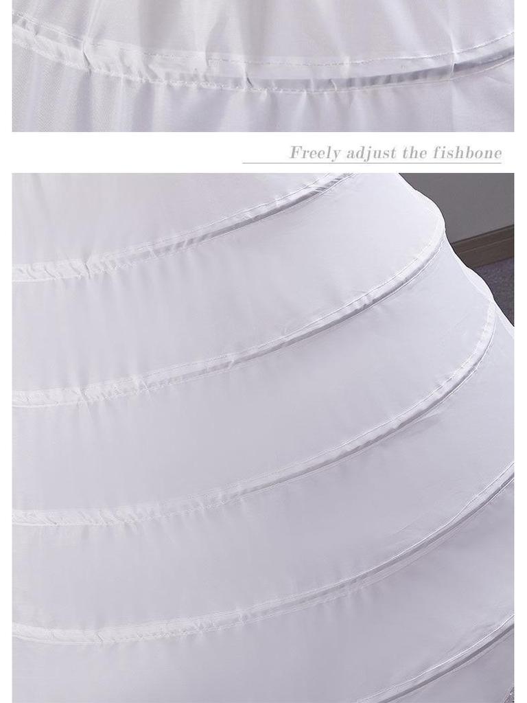 Plus Size Super Puffy 6-Hoop Bridal Petticoat with Fishbone Support