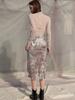 SORRY, TOO MUCH LOVE Claude Sunrise Velvet Midi Skirt_Brown