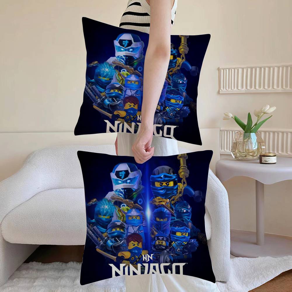 G-Game N-Ninjagos Pillow Case Anti-dustmite Pillowcase Invisible Zipper Silky Sofa Cushion Cover