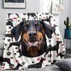 1PC Cute Pet Puppy Print Flannel Blanket, High quality All Seasons, Home Decor, Warmth and Comfort, Perfect for Christmas Gifts