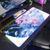 New Role Kawaii Aemeath RGB Mousepad Gaming Wuthering Waves Cute Anime Girl Mouse Pad XXL Computer Non-slip Rubber Keyboard Mats