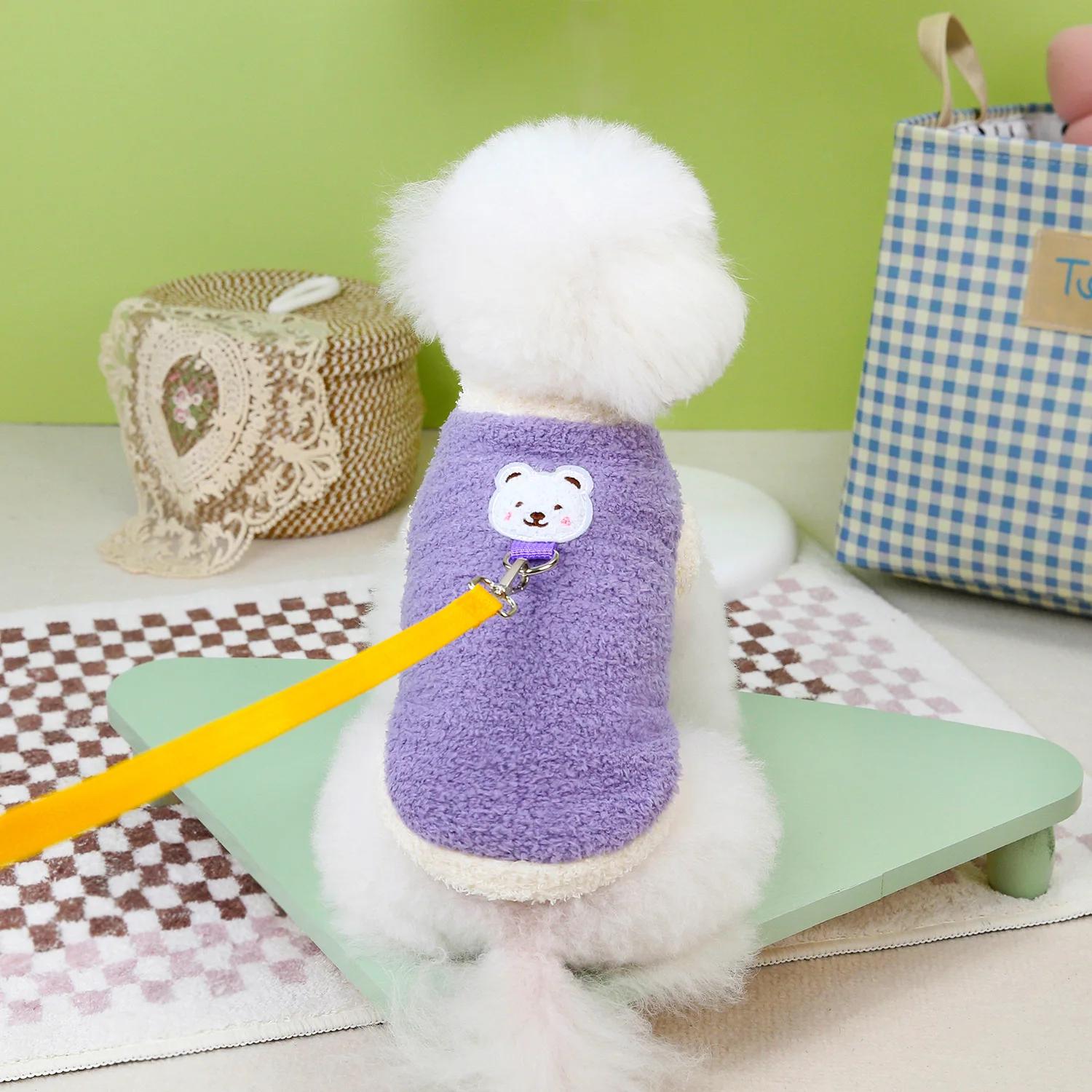 

Одежда для щенков Толстовка с капюшоном для собак из мультфильмов с плюшевым флисом для тепла Флисовая одежда для домашних животных Тедди, чем медведь Дизайнерская одежда для собак XL