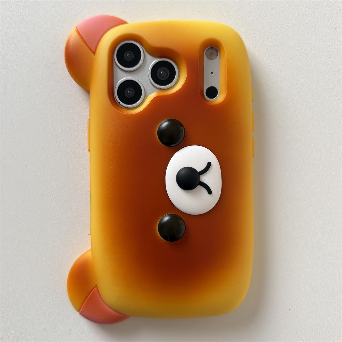 

3D Cartoon Bear Drop-Proof Phone Case for iPhone 14/13/12/11/10/9/8/7/Pro/ProMax 16