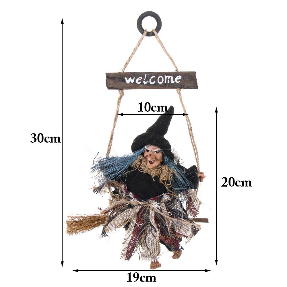 Party Dekoration Haus Tür Bar Club Dekor Hexenpuppen Halloween Hängender Geist Spukhaus Requisiten