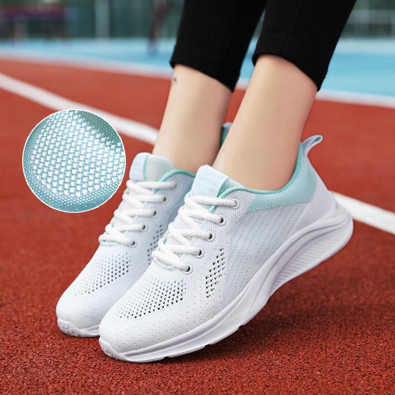 Large mesh hollow breathable sports shoes summer soft-soled running shoes shock-absorbing ******** rope casual fitness shoes