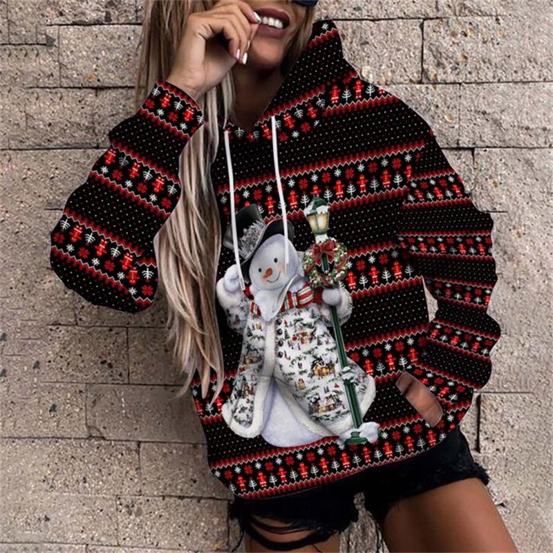 Мужские и женские толстовки с капюшоном рождественская одежда с 3D-принтом унисекс толстовка модные толстовки на весну и осень свободный свитер 6XL 1919₽