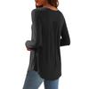 Fashion Women's  Long Sleeve Round Neck Lace Loose Soft Comfortable Elastic Tops