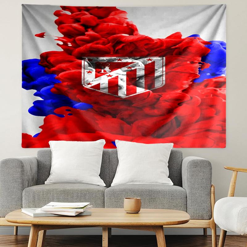 Atletico Madrid Print Tapestry, Lightweight Wall Hanging, for Bedroom, Dorm, Living Room, Home Art Decor - Birthday Christmas Gift for Friends