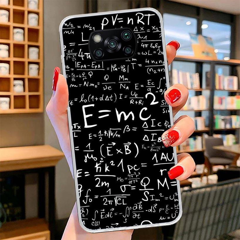 Physics Chemical Mathematics Cover Phone Case For Xiaomi Poco F7 Ultra X7 X6 X5 Pro M7 Redmi 15C 15 13C 13 12C 12 10C 10 9A 9C 9