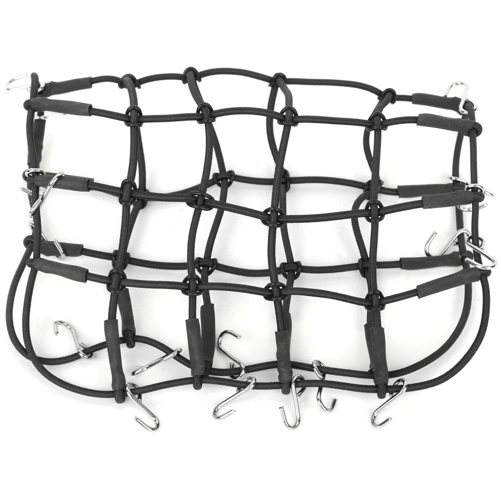 Elastic Luggage Roof Rack Net Stretchable Simulation Accessory for 1 8 1 10 RC CrawlerBlack