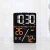 Digital Alarm Clock with Temperature Humidity Week Date Snooze 2 Alarms 3-Level Brightness LED Table Clock 12/24H DST Su