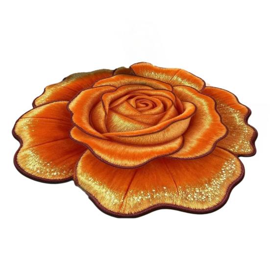 3D Floral Bath Mat Realistic Flower Shaped Floor Mat Non-Slip Absorbent Bathroom Rug for Entrance Living Room Bedroom