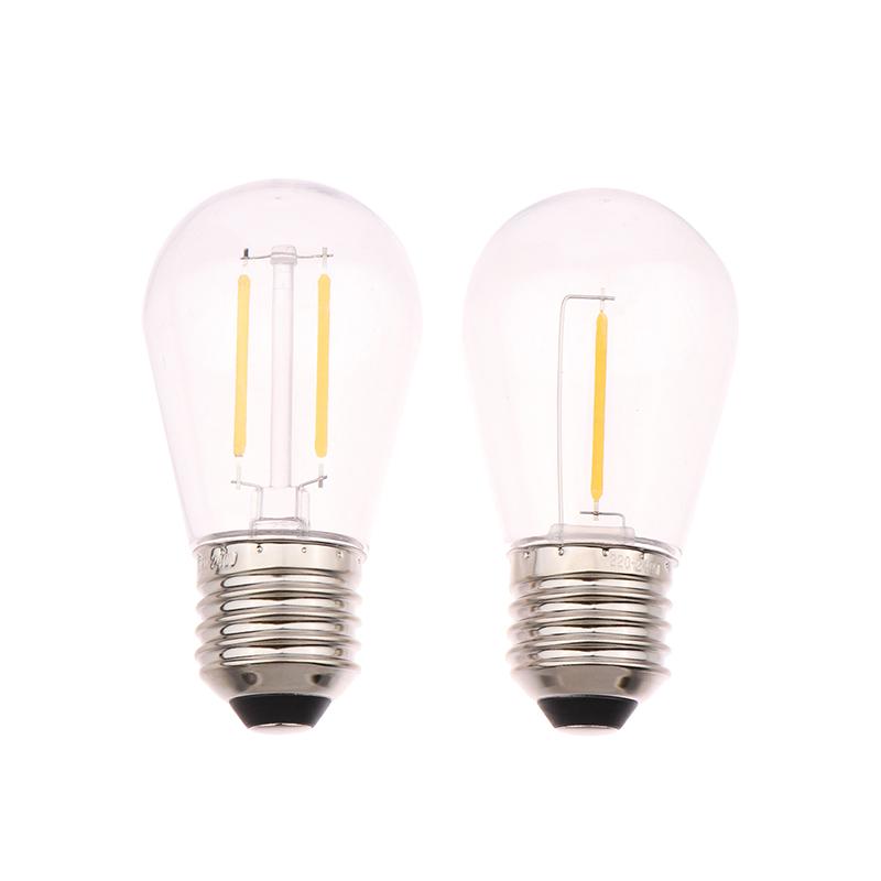 S14 Plastics Led Bulb E27/E26 3V 120V Warm White 2W 1W Shatterproof Lamp Bulbs For String Light Christmas Decoration