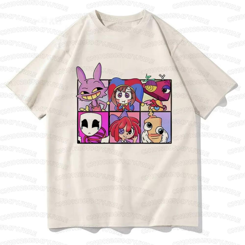 Summer THE AMAZING DIGITAL CIRCUS Print TShirt Boys Girls Casual Pomni The Jester Ramen Kids TShirts Short Sleeve Tees