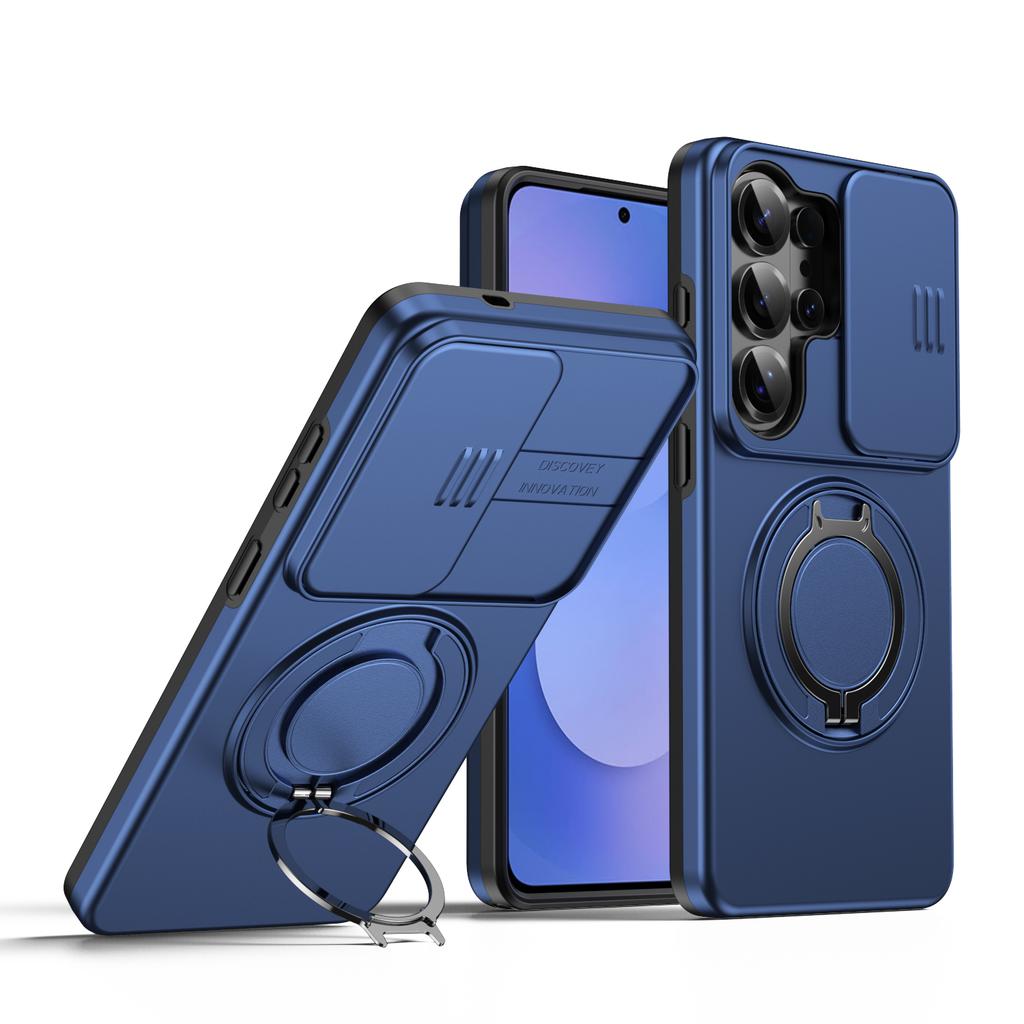360° drehbare magnetische Ständer-Handyhülle für Samsung Galaxy S26 S25 S24 S23 S22 Ultra Plus Für Magsafe Schiebe-Kamera-Schutzhülle