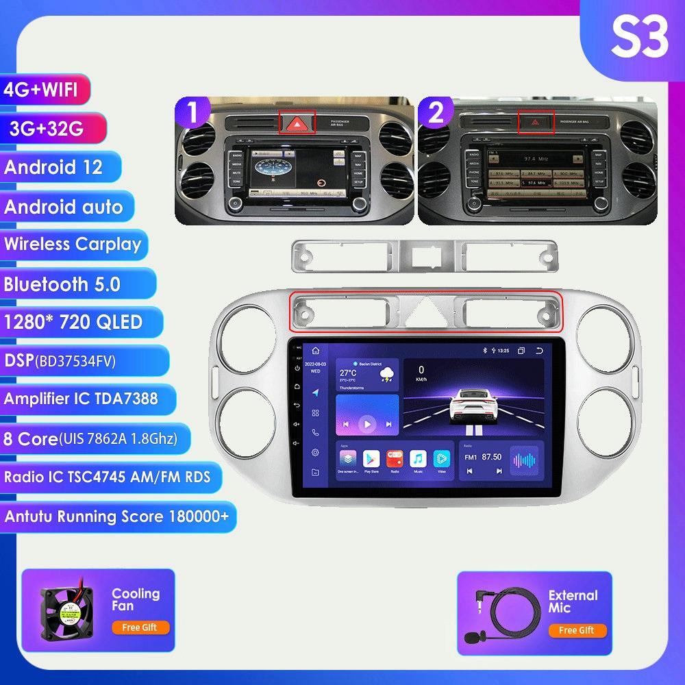 Hizpo DSP 9 cali 2din Android Autoradio GPS dla VW Volkswagen Tiguan 1 NF 2006 2008 - 2016 Radio samochodowe multimedialny odtwarzacz wideo inteligentny ekran