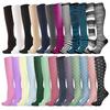 Calze a compressione Pois piccoli Righe Colore caramella Vene varicose Infermiere Sport Corsa Polpaccio Pressione Calze Protezione Piedi Supporto