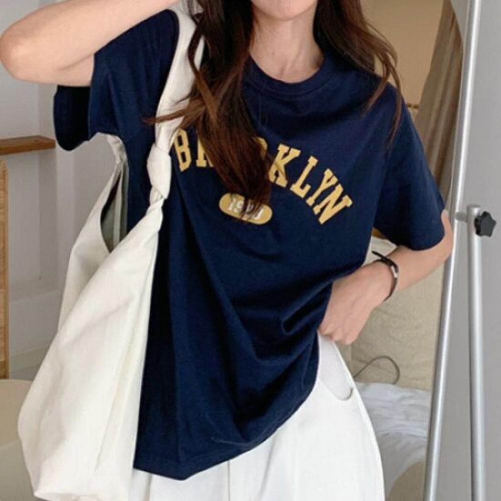 Navava NT1500 LeTTering PrinT Round Neck T shirT