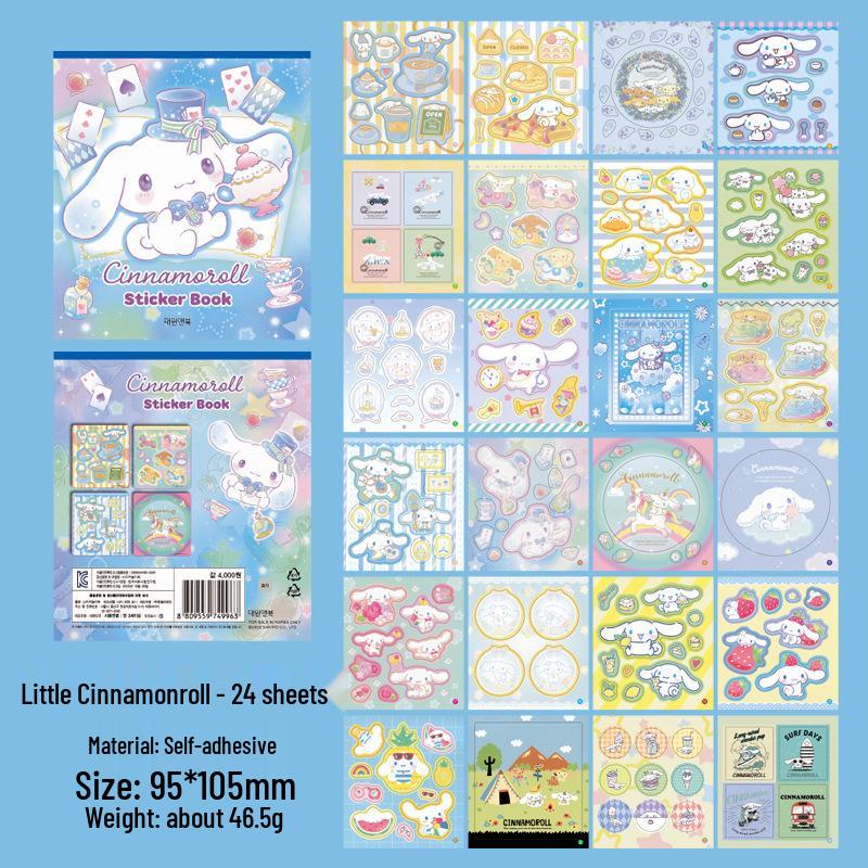Korean SL-20 Sticker Book: Melody, Cinnamoroll, Pompompurin Planner Decorations